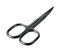 Manart Solingen - Tijeras de uñas montadas, enderezadas y afiladas a mano, probadas en fibra de ortiga para un corte al 100%, color negro