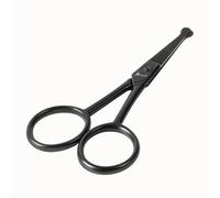Manart - Tijeras de peluquería y barba, montadas a mano, enderezadas y afiladas, en fibra de ortiga, probadas al 100% de corte, fabricadas en Italia, color negro