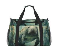 Manatee Animals Print Daily Essentials Bolsa de transporte de mano de gran capacidad para escapadas de fin de semana