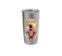 Manatee Howling to the Moon Sea Cow Ocean Parody Vaso térmico de acero inoxidable de doble pared