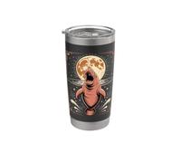 Manatee Howling to the Moon Sea Cow Ocean Parody Vaso térmico de acero inoxidable de doble pared