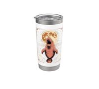 Manatee Howling to the Moon Sea Cow Ocean Parody Vaso térmico de acero inoxidable de doble pared