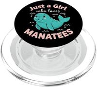 Manatee Just A Girl Who Loves Manatees Floaty Potaties PopSockets PopGrip para MagSafe