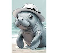 Manatee Notebook: Lined - 6x9" - 200 Pages - 100 sheets