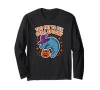 Manatee Witch Hat Halloween Candy Bucket Manga Larga