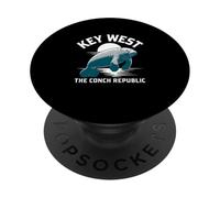Manatí de Key West La República de la Concha Florida Atardecer PopSockets PopGrip Adhesivo