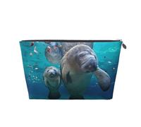 Manatí de mar, Bolsa de artículos de tocador Bolsa de Maquillaje Bolsa de cosméticos Bolsa de artículos de tocador de Viaje portátil