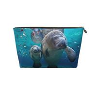 Manatí de mar, Bolsa de Maquillaje Bolsa de cosméticos Bolsa de artículos de tocador de Viaje portátil Bolsa de artículos de tocador