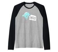 Manatí divertido amor vaca mar Camiseta Manga Raglan
