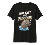 Manatí Enojado no rápido Pero furioso Divertido Camiseta Premium