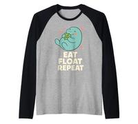 Manatí Entusiasta Sea Cow Lover Lechuga Amor Conservación Camiseta Manga Raglan