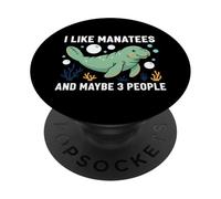 Manatí Me Gustan los manatíes y quizás Papas flotantes para 3 Personas PopSockets PopGrip Adhesivo