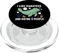 Manatí Me Gustan los manatíes y quizás Papas flotantes para 3 Personas PopSockets PopGrip para MagSafe
