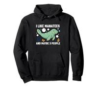 Manatí Me Gustan los manatíes y quizás Papas flotantes para 3 Personas Sudadera con Capucha