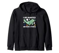 Manatí Me Gustan los manatíes y quizás Papas flotantes para 3 Personas Sudadera con Capucha