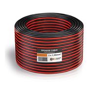 MANAX® Cable para altavoz (2 x 1,5 mm², 20 m), color rojo y negro