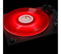 MANAYO Plataforma acrílica LED RGB para Audio-Technica AT-LP5X, alfombrilla giratoria esmerilada de ajuste preciso con tira de luz multimodo, accesorios LP5X Mod