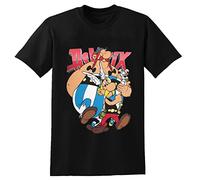 MANBAO Asterix and Obelix - Camiseta de algodón para hombre, manga corta, talla S, Negro, L