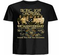 MANBAO Mpoei Electric Light Orchestra ELO 50th Anniversary 1970 2020- Thanks You Mens T-Shirt, Negro , XL