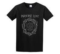 MANBAO Paradise Lost Crown of Thorns - Camiseta de algodón con cuello redondo para hombre, Negro, L