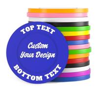 MANBATTLE 100 fichas de póquer personalizadas, fichas de fichas de bebida de bar de 40 mm, logotipo, imagen o texto, impresión a todo color de doble cara para bar, fiesta, juegos de póquer, noche de