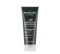 ManCave Crema Hidratante Facial Antiedad con FPS 20, 100 ml - Crema Facial de Hombre con Rosa Mosqueta y Vitamina E - Crema de Cara Hombre Previene el Envejecimiento - Formulación Natural, Vegana