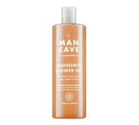 ManCave Gel de Ducha Hombre de Mandarina, 200 ml - Gel de Baño de Aroma Cítrico y Amaderado con L-Arginina y Aloe Vera - Fórmula Natural, Vegana - Envase de Plástico Reciclado