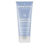 ManCave Nordic Spa gel de ducha 200 ml, ingredientes naturales, vegano, ecológico y libre de crueldad animal, gel de ducha calmante para hombres con lavanda, salvia y cedro