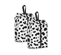 Mancha Negra con Estampado de Perro dálmata， Bolsas de Viaje para Zapatos (Paquete de 2), Bolsas Impermeables para Guardar Zapatos, Organizador de Zapatos para Viajes y hogar.