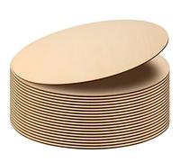 MANCHAP 20 círculos de madera de 12 pulgadas / 30 cm, recortes de madera redondos sin acabar, discos de madera de 3 mm de grosor, placa redonda de madera