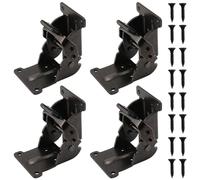 MANCHAP 4 bisagras plegables de 90/180 grados con autobloqueo, soportes de bisagra de patas plegables con tornillos, soporte de bisagras de mesa plegables para muebles, color negro bronce