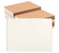 MANCHAP 40 Pack 8 x 5.5 Inch Blank Kraft Notebook, A5, 80gsm, 36 Sheets, for Diary, Journaling and Daily Use, Brown