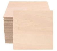 MANCHAP 60 hojas cuadradas de madera contrachapada de 100x100x2 mm, hojas de madera de tilo sin terminar, grabado, proyectos de fabricación de modelos