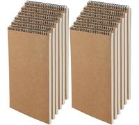 MANCHAP Paquete de 12 cuadernos de bocetos de 30 hojas/60 páginas A4 en espiral, cuaderno de bocetos con tapa de papel kraft para dibujar, pintar