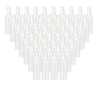 MANCHAP Paquete de 50 botellas de spray de plástico de 50 ml con tapas, botellas de plástico recargables vacías transparentes, botellas de spray de niebla fina, mini botellas de spray