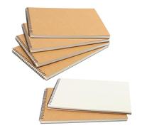 MANCHAP Paquete de 6 cuadernos de bocetos de paisaje A4, 21x29.7 cm, 60 páginas, 30 hojas de dibujo en espiral, bloc de dibujo de tapa dura de 160 g/m², cuaderno de bocetos de papel para dibujar
