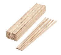 MANCHAP Paquete de 60 varillas cuadradas de madera sin acabar, 6 x 6 x 300 mm, para manualidades, proyectos de bricolaje y decoración
