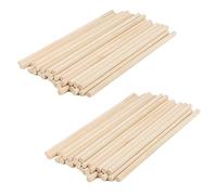 MANCHAP Paquete de 60 varillas de madera de 30 cm, varillas redondas de madera de 10 mm, varillas de madera dura para manualidades y decoraciones