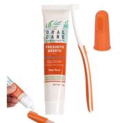 manchas Juego de cepillos de dientes para perros | Juego de cuidado dental para perros - Cepillo de dedos para dientes de perro y pasta de dientes, dientes bucales y cuidado de las encías para mascotas