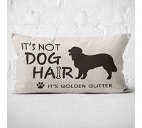 Mancheng-zi Funny Quotes It's Not Dog Hair It's Golden Retriever - Funda de almohada rectangular con purpurina para perros y amantes de los perros, funda de cojín de lino para sofá cama, 50 x 12 cm