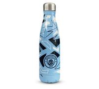 Manchester City - Botella térmica de acero inoxidable (500 ml), color azul