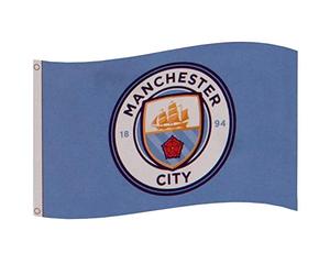Manchester City Core Crest Flag Banderines, Adultos Unisex, Multicolor (Multicolor), Talla Única