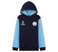 MANCHESTER CITY F.C. Sudadera con Capucha para Niños Adolescentes Sudadera Cálida con Capucha Regalos del Man City, azul marino/azul, 11-12 años