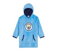 Manchester City F.C. Sudadera con capucha para niños, manta de forro polar con capucha de gran tamaño, talla única para todas las edades de 7 a 13 años, color rojo, rosso, Talla única