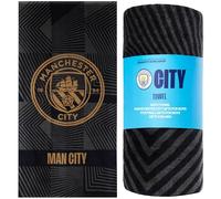 Manchester City F.C. - Toallas de baño de terciopelo de 140 x 70 pulgadas, 100% algodón, color negro