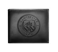 Manchester City FC - Cartera Oficial con el Escudo Grabado - Negro