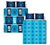 Manchester City FC Llamativo Doble Tapa y Funda de Almohada Nórdicas Niños