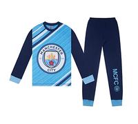 Manchester City FC - Pijama Largo Serigrafiado para niño - Producto Oficial - Azul Cielo - 7-8 años