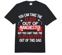 Manchester Dad Cant Take Him out of Manchester Padre Gift Comfort Colors Adult Heavyweight T-Shirt