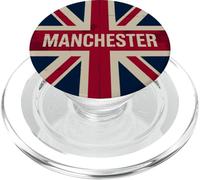 Manchester Inglaterra Gran Bretaña Bandera Reino Unido Nacido Y Criado Música PopSockets PopGrip para MagSafe